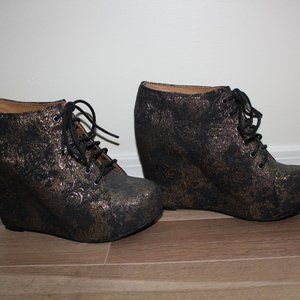 JEFFREY CAMPBELL | Glitter Platforms Black & Gold